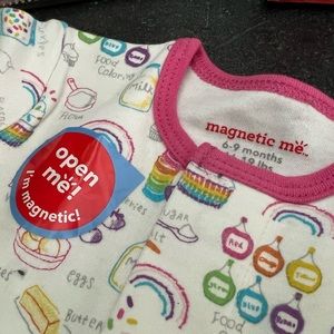 NWT Magnetic Me Baby Girl Rainbow & Sprinkles Romper 6-9 mo